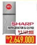 Promo Harga SHARP SJ-237ND | Refrigerator 205ltr  - Hypermart