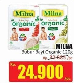 Promo Harga MILNA Bubur Bayi Organic 120 gr - Hari Hari