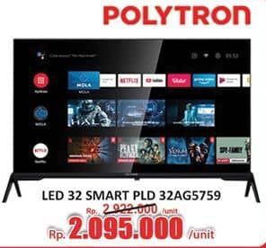 Promo Harga Polytron Smart Android TV 32 inch PLD 32AG5759  - Hari Hari