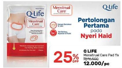 Promo Harga Q-LIFE Menstrual Care 1 pcs - Guardian