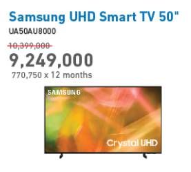 Promo Harga SAMSUNG UA50AU8000 Crystal UHD Smart TV 50  - Electronic City