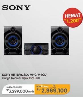 Promo Harga Sony MHC-M40D Hi-Fi  - Carrefour