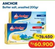 Promo Harga Anchor Butter Salted, Unsalted 200 gr - Hypermart
