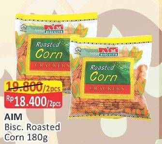 Promo Harga AIM Biskuit Roasted Corn per 2 bungkus 180 gr - Alfamart