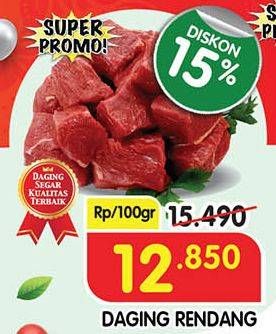 Promo Harga Daging Rendang Sapi per 100 gr - Superindo