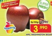 Promo Harga Apel Washington B Besar per 100 gr - Superindo