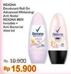 Promo Harga Rexona Men Deo Roll On Antibacteria Invisible/ Women Deo Roll On Advanced White Anti Noda  - Indomaret