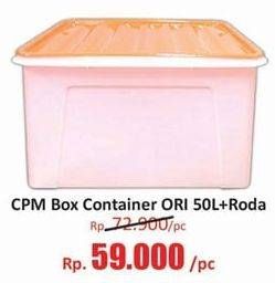 Promo Harga CPM Container Box + Roda 50 ltr - Hari Hari