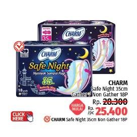 Promo Harga Charm Safe Night Wing 35cm, Gathers 35cm 18 pcs - LotteMart