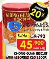 Promo Harga Khong Guan Assorted Biscuit Red Mini 650 gr - Superindo