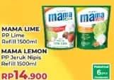 Promo Harga Mama Lime Cairan Pencuci Piring Lime, Lemon 1500 ml - Yogya