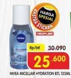 Promo Harga NIVEA Make Up Clear Micellar Water Hyrdration 125 ml - Superindo