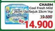 Promo Harga Charm Cooling Fresh Sejuk Wing 23cm, Wing 26cm 12 pcs - Alfamidi