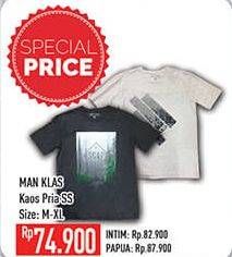 Promo Harga MAN KLAS Kaos Pria S/S M-XL  - Hypermart