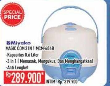 Promo Harga MIYAKO MCM-606 B Magic Com  - Hypermart