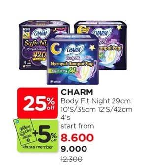 Promo Harga Charm Safe Night Wing 29cm 9 pcs - Watsons