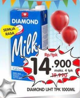 Promo Harga Diamond Milk UHT All Variants 1000 ml - Superindo