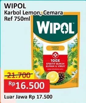 Promo Harga Wipol Karbol Wangi Lemon, Cemara 750 ml - Alfamart