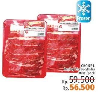 Promo Harga CHOICE L Daging Shabu-Shabu 300 gr - LotteMart