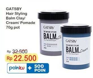 Promo Harga Gatsby The Nature Styling Balm Clay, Cream, Pomade 70 gr - Indomaret