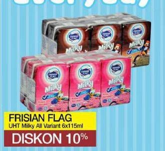 Promo Harga FRISIAN FLAG Susu UHT Milky All Variants 115 ml - Yogya