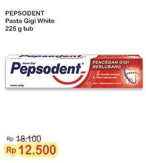 Promo Harga Pepsodent Pasta Gigi Pencegah Gigi Berlubang White 225 gr - Indomaret