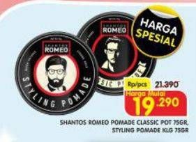 Promo Harga Shantos Romeo Styling Pomade Classic, Original 75 gr - Superindo