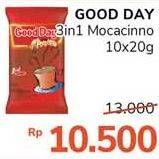 Promo Harga Good Day Instant Coffee 3 in 1 Mocacinno per 10 sachet 20 gr - Alfamidi