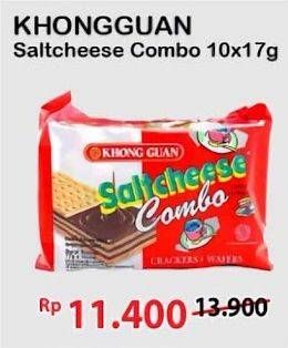 Promo Harga Khong Guan Saltcheese Combo per 10 pcs 17 gr - Alfamart