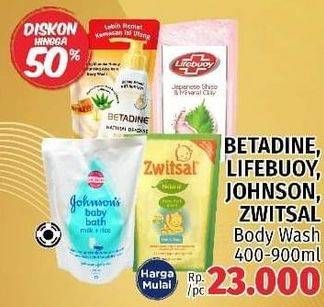 Promo Harga Betadine/Lifebuoy/Johnsons/Zwitsal Body Wash  - LotteMart