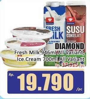 Harga Diamond Fresh Milk, Ice Cream
