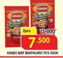 Promo Harga KIMBO Bratwurst per 2 pouch 50 gr - Superindo
