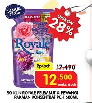 Promo Harga So Klin Royale Parfum Collection All Variants 680 ml - Superindo
