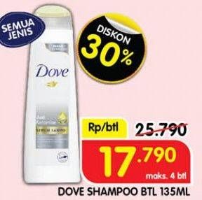 Promo Harga Dove Shampoo All Variants 135 ml - Superindo