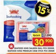 Promo Harga Seafood King Salmon Ball/Premium Crab Stick  - Superindo