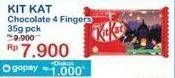 Promo Harga Kit Kat Chocolate 4 Fingers Chocolate 35 gr - Indomaret