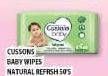 Promo Harga CUSSONS BABY Wipes Naturally Refreshing 50 sheet - Hypermart
