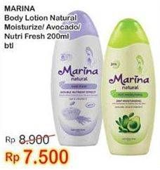 Promo Harga MARINA Hand Body Lotion Avocado, Nutri Fresh 200 ml - Indomaret
