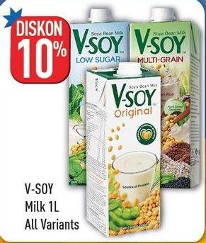 Promo Harga V-SOY Soya Bean Milk All Variants 1000 ml - Hypermart