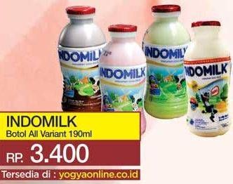 Promo Harga INDOMILK Susu Cair Botol All Variants 190 ml - Yogya