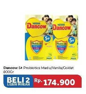 Promo Harga DANCOW Nutritods 5+ Madu, Vanila, Cokelat per 2 box 800 gr - Carrefour