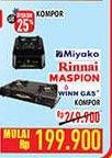Promo Harga MIYAKO/RINNAI/MASPION/WINN GAS Kompor  - Hypermart