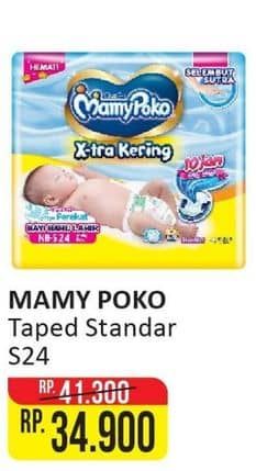 Promo Harga Mamy Poko Perekat Xtra Kering NB-S24 24 pcs - Alfamart