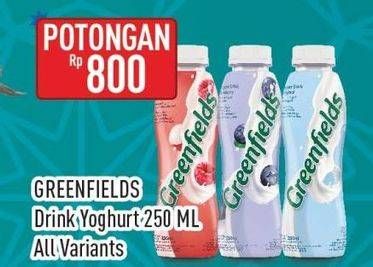 Promo Harga Greenfields Yogurt Drink All Variants 250 ml - Hypermart