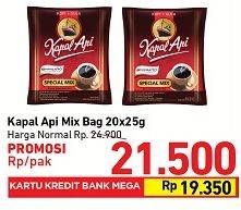 Promo Harga Kapal Api Kopi Bubuk Special Mix per 20 sachet 25 gr - Carrefour