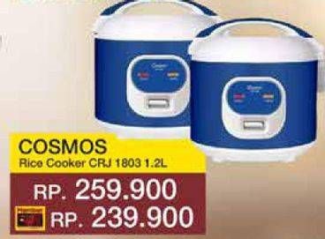 Promo Harga Cosmos Rice Cooker CRJ-1803  - Yogya