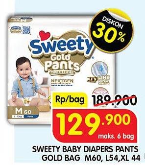 Promo Harga Sweety Gold Pants XL44, M60, L54 44 pcs - Superindo