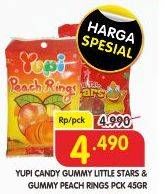 Promo Harga YUPI Peach Rings/Little Stars 45gr  - Superindo
