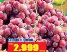 Promo Harga Anggur Red Globe A per 100 gr - Hari Hari