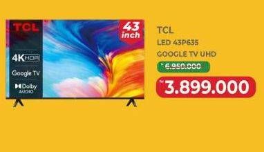 Promo Harga TCL P635 4K HDR Google TV 43P635 43 Inch  - Yogya